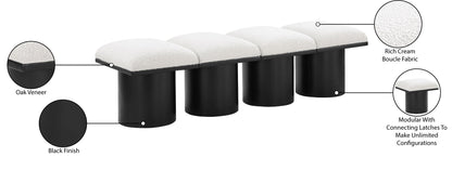 Pavilion - 4 Piece Modular Bench With Black Base
