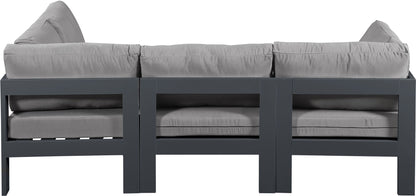 Nizuc - Outdoor Patio 4 Piece Modular Sectional With Gray Frame