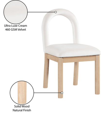 Conrad - Velvet Dining Chair With Natural Legs