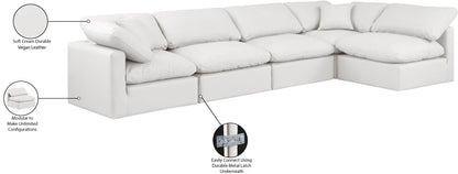 Indulge - Faux Leather 5 Piece Modular Sectional