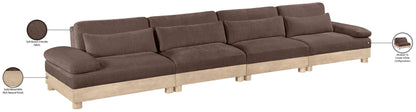 Turin - Chenille Fabric Upholstered Modular Sectional - Brown