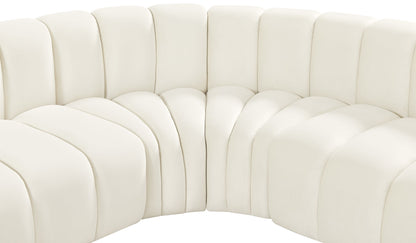 Arc - Velvet 5 Piece U-Shaped Modular Sofa