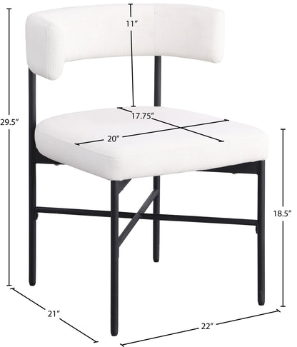 Rivage - Durable Dining Chair With Black Frame (Set of 2)