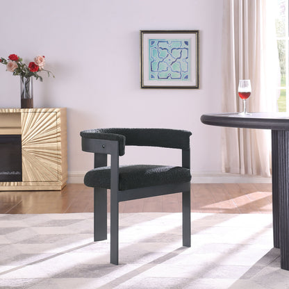 Romeo - Boucle Dining Chair With Black Base (Set of 2)