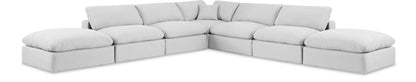Comfy - 7 Piece Linen Modular Corner Sectional