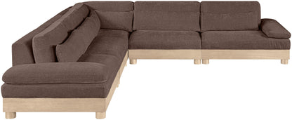 Turin - Chenille Fabric Upholstered Modular Sectional - Brown