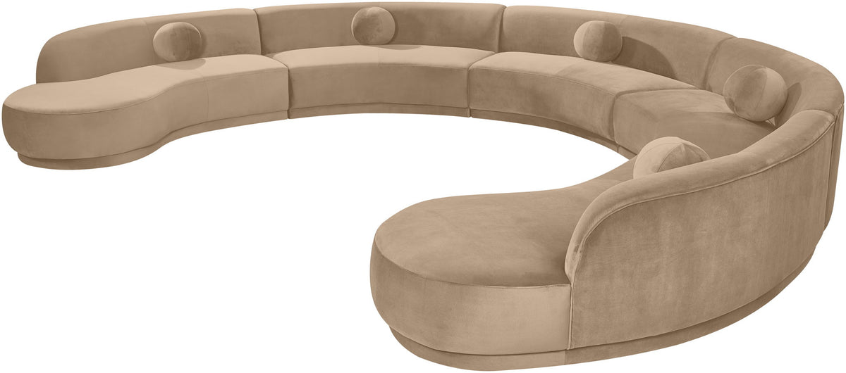 Avra - 192" Velvet Performance Fabric Upholstered Sectional
