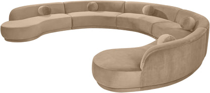 Avra - 192" Velvet Performance Fabric Upholstered Sectional