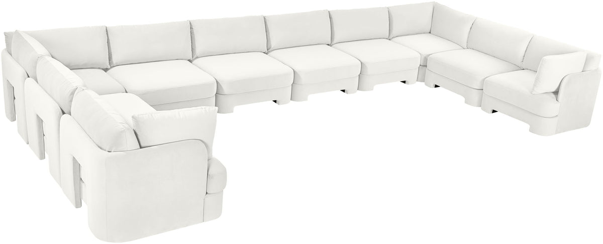 Hammond - Velvet Performance Fabric Upholstered 10 Piece Sectional