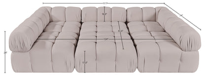 Orin - Velvet 6 Piece Modular Sectional