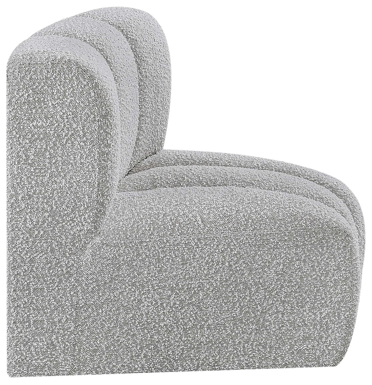 Arc - Boucle Fabric Curved Corner Chair