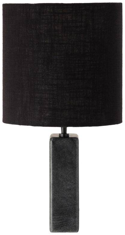 Vellum - Genuine Marble Base And Linen Textured Fabric Shade Table Lamp