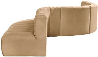 Arc - Velvet 8 Piece Curved Modular Sofa