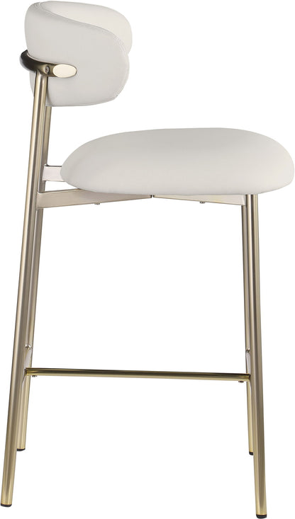 Lupita - Counter Stool With Brushed Gold Frame (Set of 2)