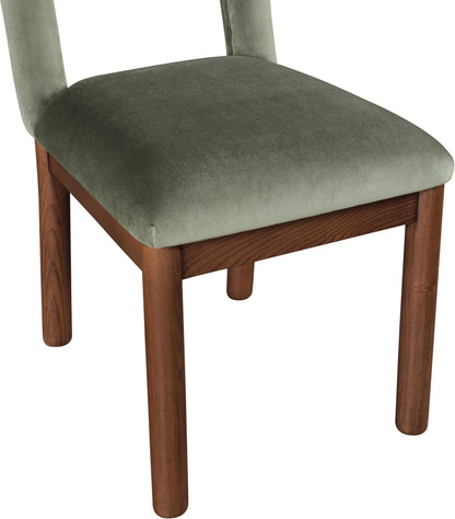Conrad - Velvet Dining Chair With Brown Legs