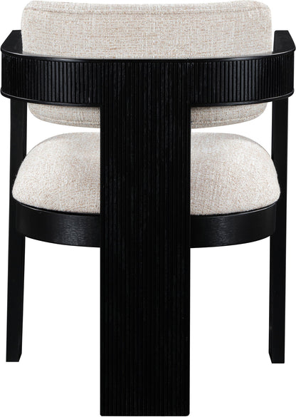 Sacha - Linen Dining Chair With Black Base (Set of 2)