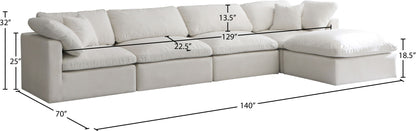 Plush - 5 Piece Modular Sectional