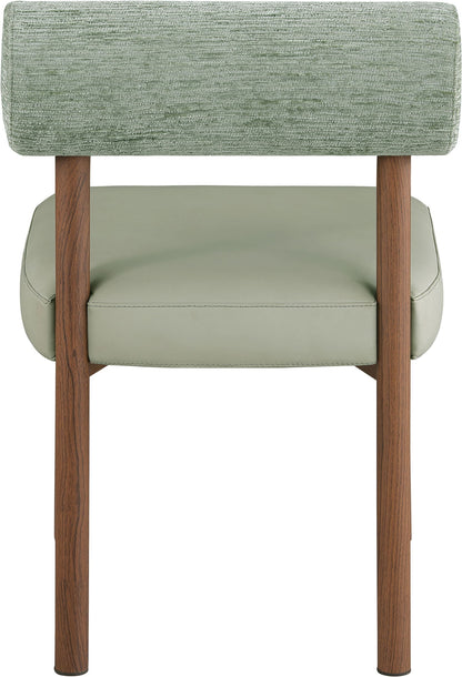 Paramo - Chenille Fabric and Vegan Leather Upholstered Dining Chair
