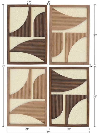 Cadence - 4 Piece Two-Color Wall Art
