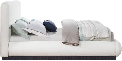Rigby - Linen Bed With Black Base