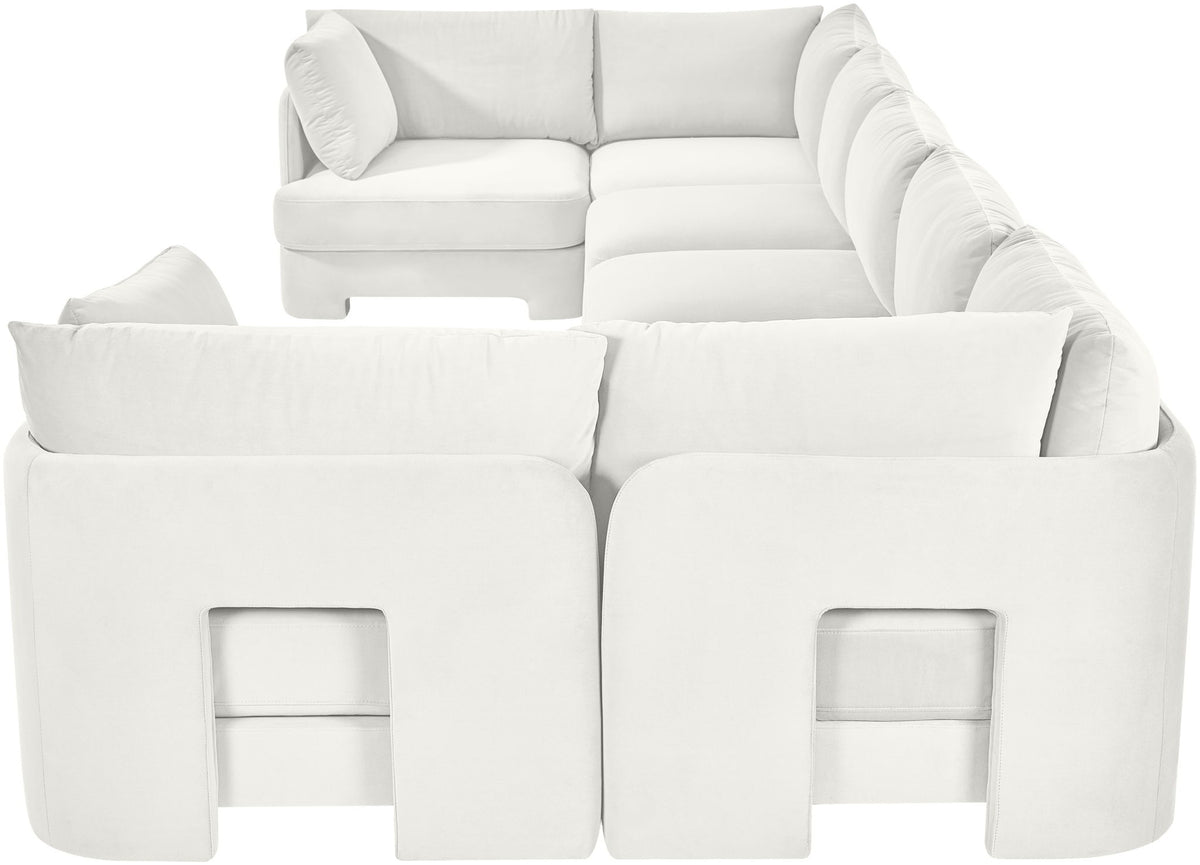 Hammond - Velvet Performance Fabric Upholstered 7 Piece U-Shaped Sectional