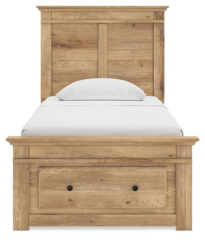 Makidern - Panel Storage Bed With 2 Under Bed Storage Units