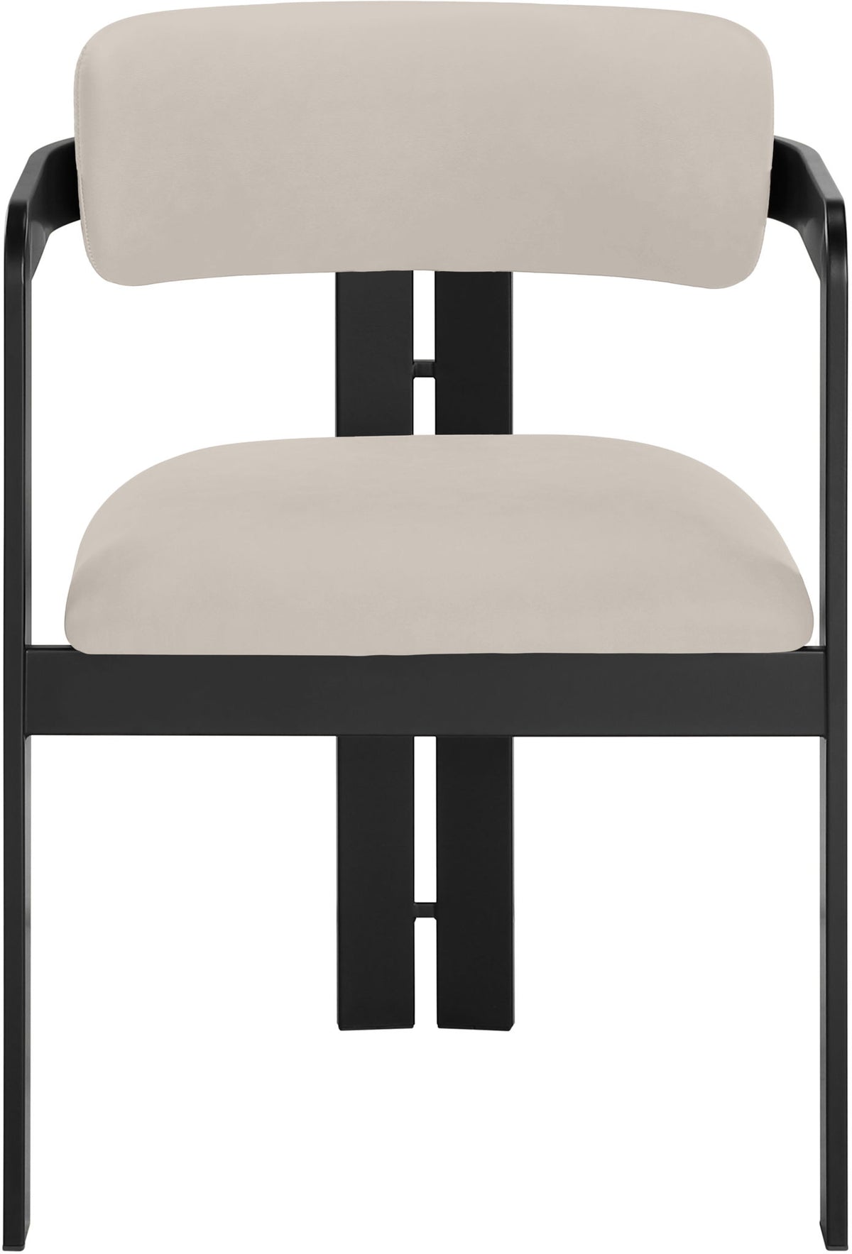 Aurum - Vegan Leather Upholstered Dining Chair With Graphite Black Base (Set of 2)