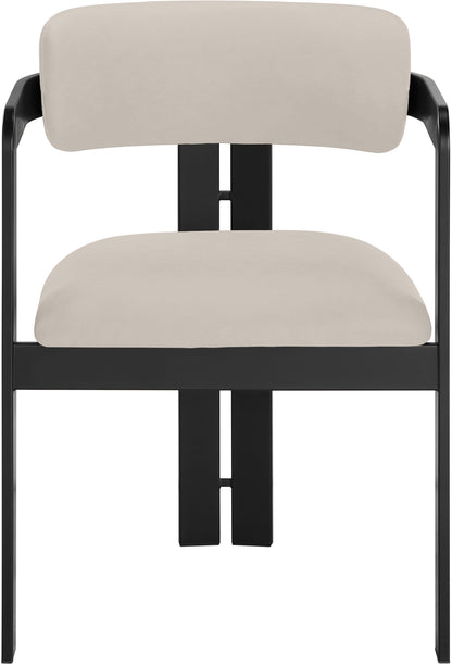 Aurum - Vegan Leather Upholstered Dining Chair With Graphite Black Base (Set of 2)