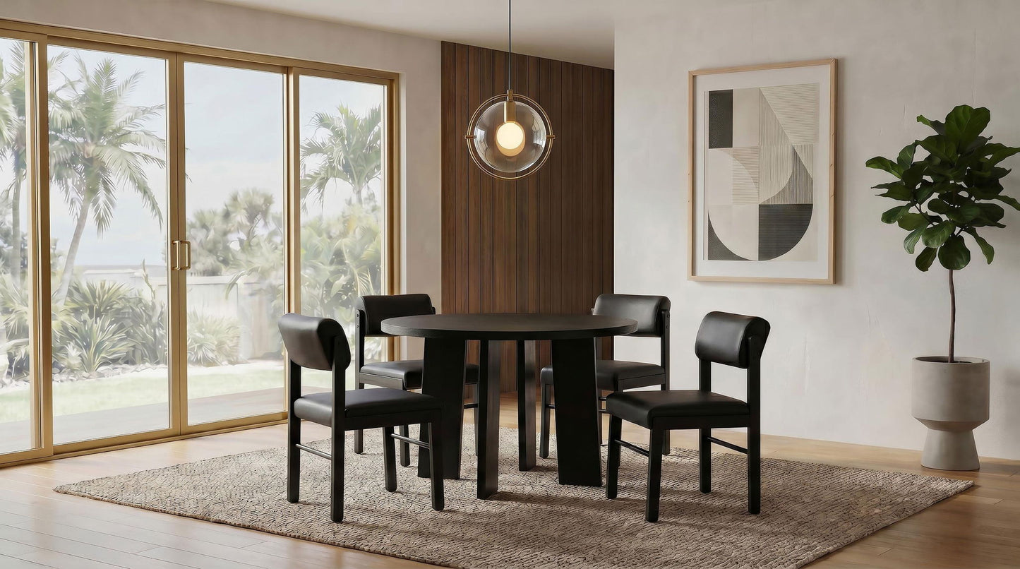 Strouse 5-piece Dining Set Black