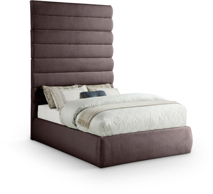 Adam - Linen Fabric Bed With 89" Headboard