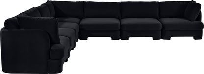 Hammond - Velvet Performance Fabric Upholstered 7 Piece Corner Sectional