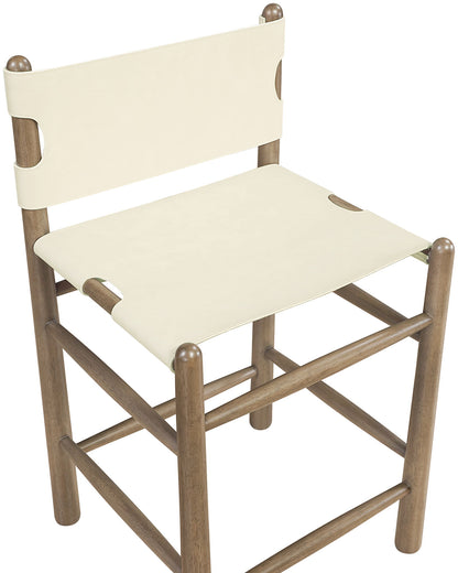 Santos - Upholstered Counter Stool With Stained Brown Base