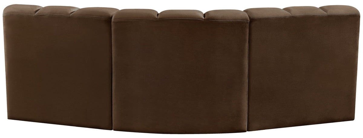Arc - Velvet 3 Piece Modular Corner Sofa