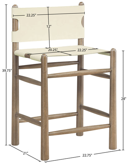 Santos - Upholstered Counter Stool With Stained Brown Base