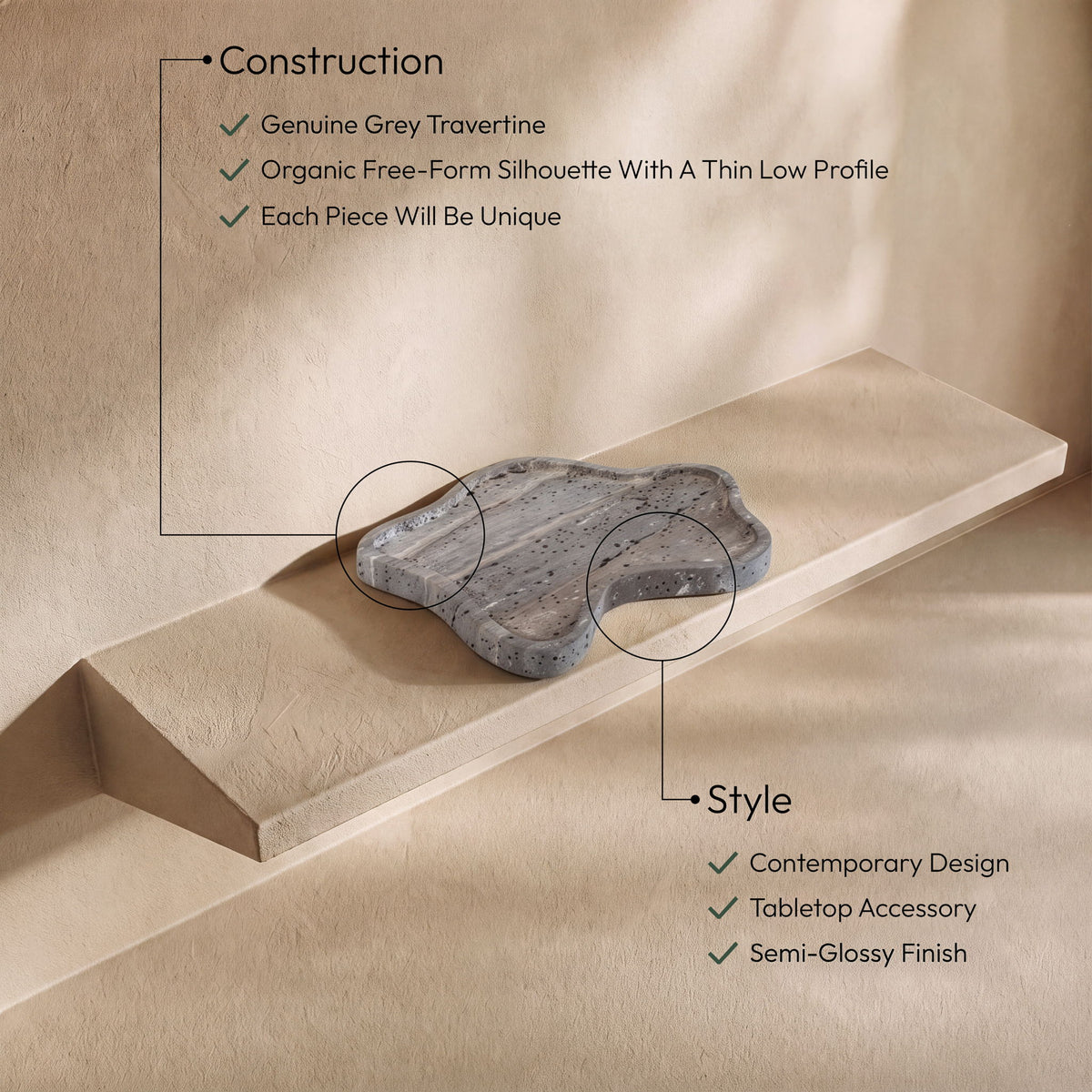 Alvar - Genuine Marble Tray