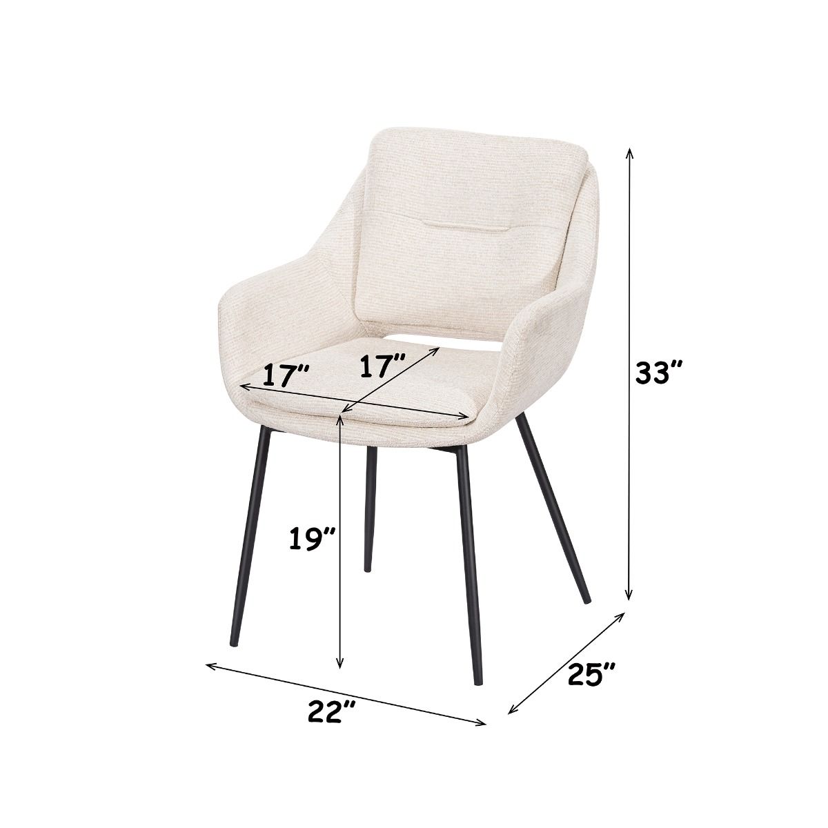 Bexley - Arm Chair (Set of 2) - Beige Linen