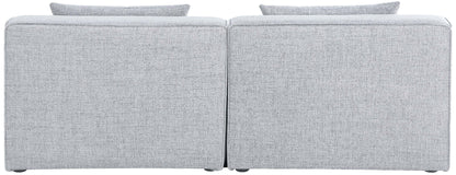 Cube - Linen Modular 2 Seat Armless Sofa