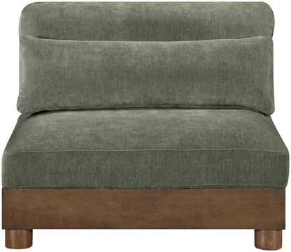 Turin - Chenille Fabric Upholstered Modular Armless Chair