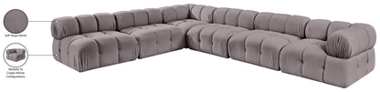 Orin - Velvet 6 Piece Modular L-Shaped Sectional