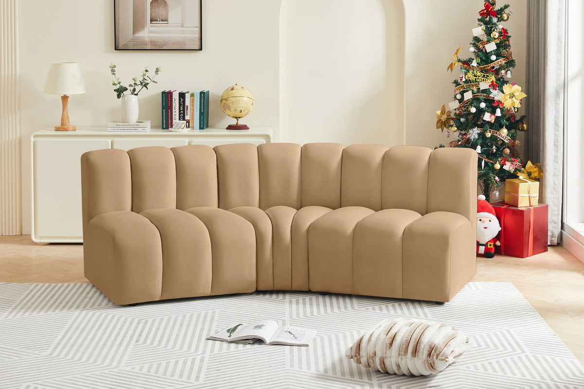 Arc - Velvet 3 Piece Modular Corner Sofa