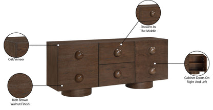 Bubble - Rubberwood with Oak Veneer Sideboard / Buffet