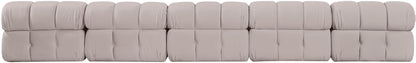 Orin - Velvet 5 Piece Modular Armless Sofa