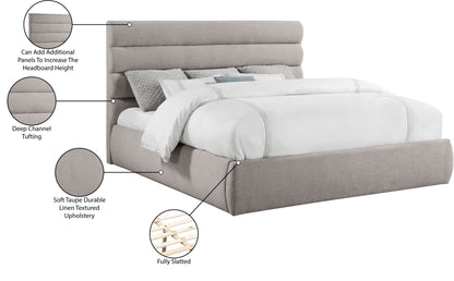 Adam - Linen Fabric Bed With 52" Headboard