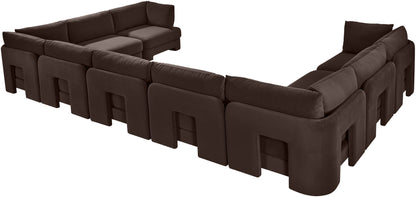 Hammond - Velvet Performance Fabric Upholstered 9 Piece Sectional