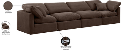 Indulge - Velvet 4 Seat Modular Sofa