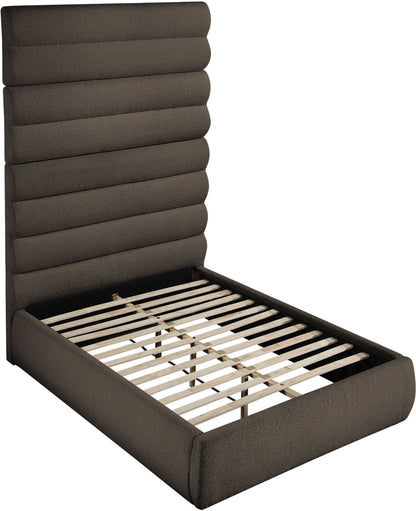 Adam - Boucle Fabric Bed With 89" Headboard