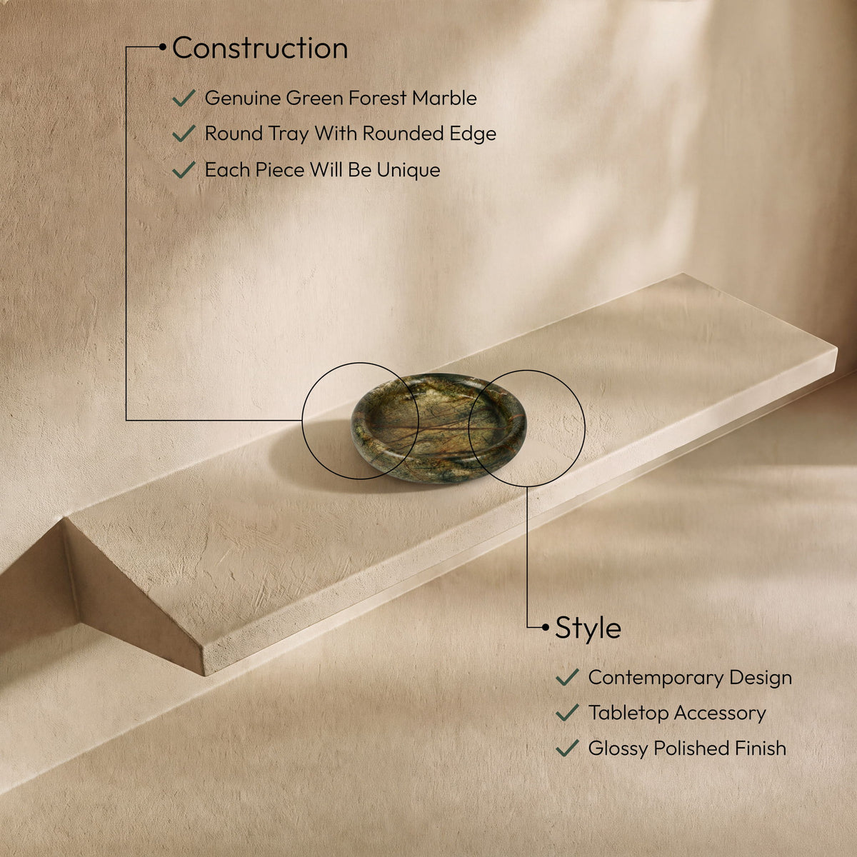 Orelia - Genuine Marble Tray