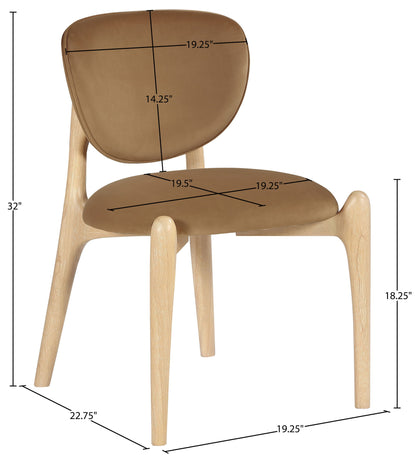 Velora - Upholstered Dining Chair (Set of 2) - Saddle / Natural