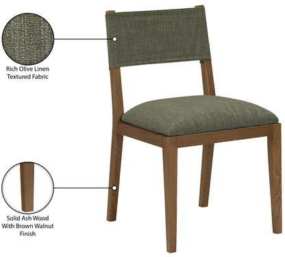 Avon - Linen Textured Performance Fabric Dining Side Chair (Set of 2)