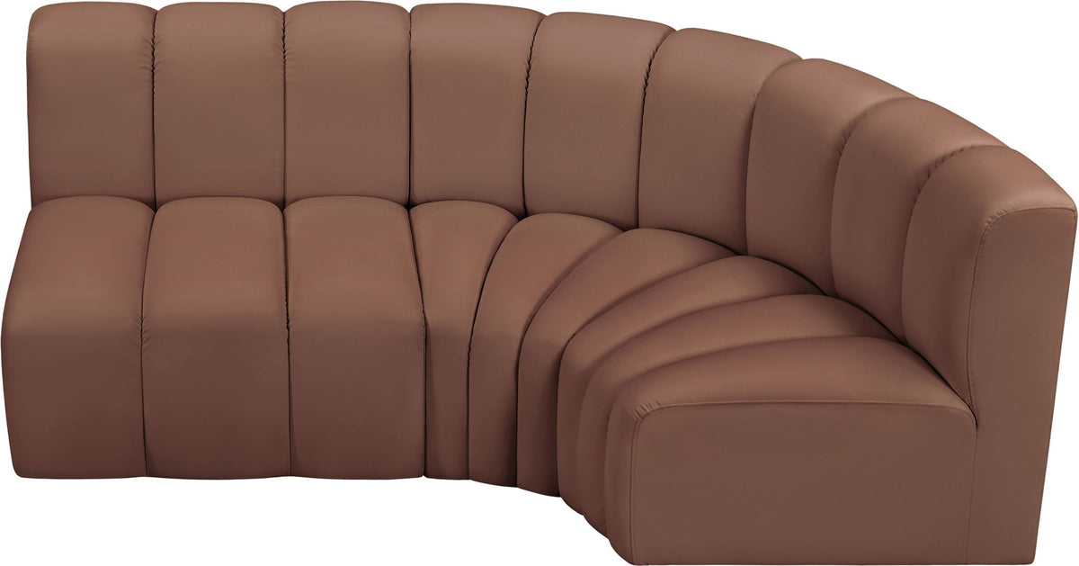 Arc - Faux Leather 3 Piece Sofa